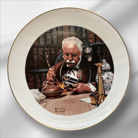 Norman Rockwell Collector plate “The Tinker” Early Works Collection 1981 - Picture 1 of 9